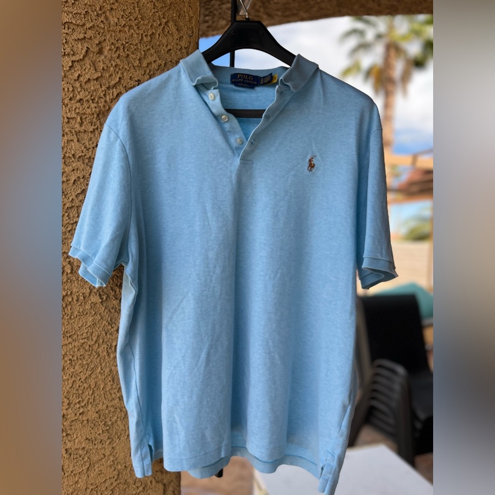 Polo by Ralph Lauren Light Blue Short-Sleeve Polo with Embroidered Pony